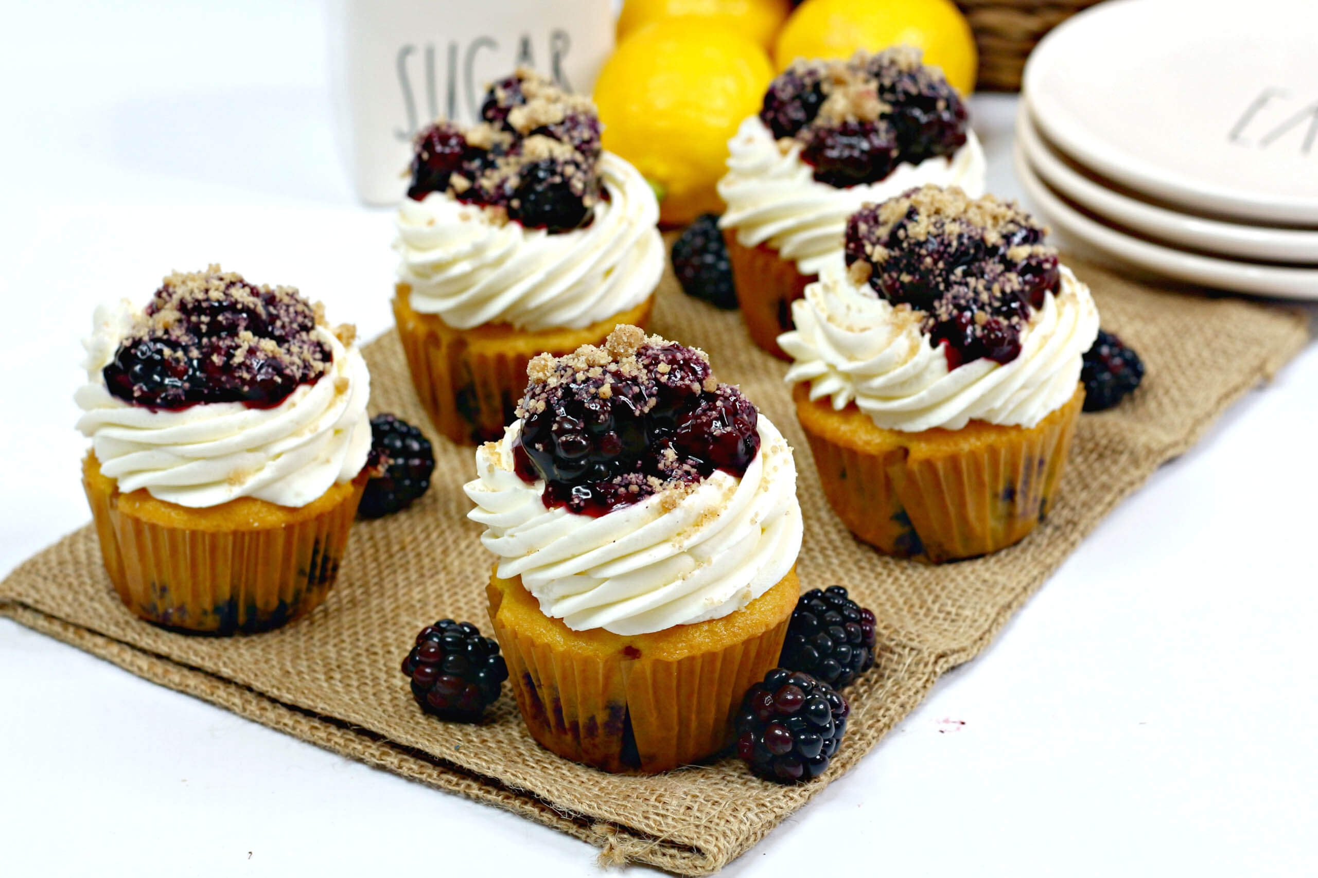blackberry lemon cupcakes 6