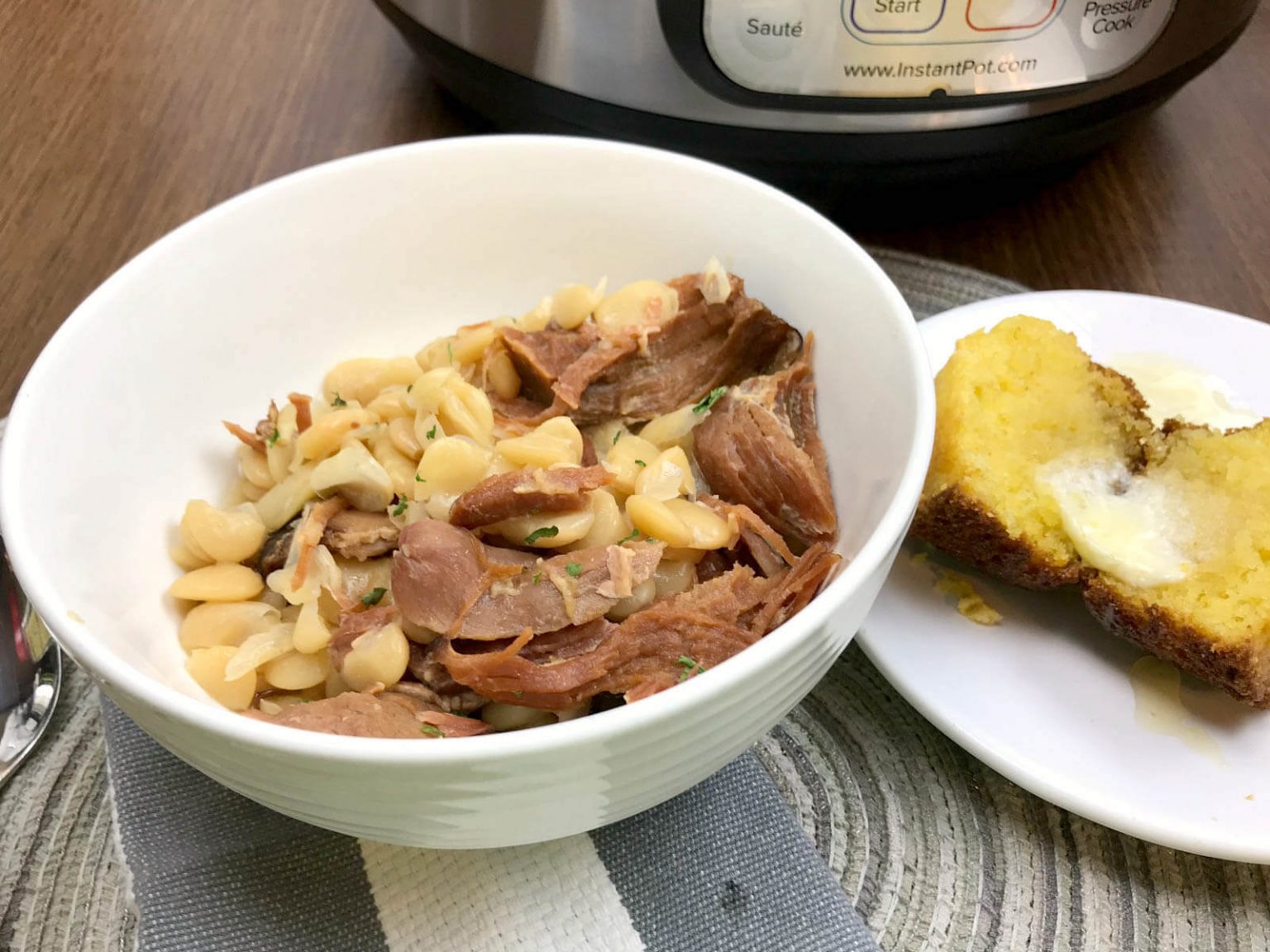 Instant Pot Lima Beans and Ham Life She Has