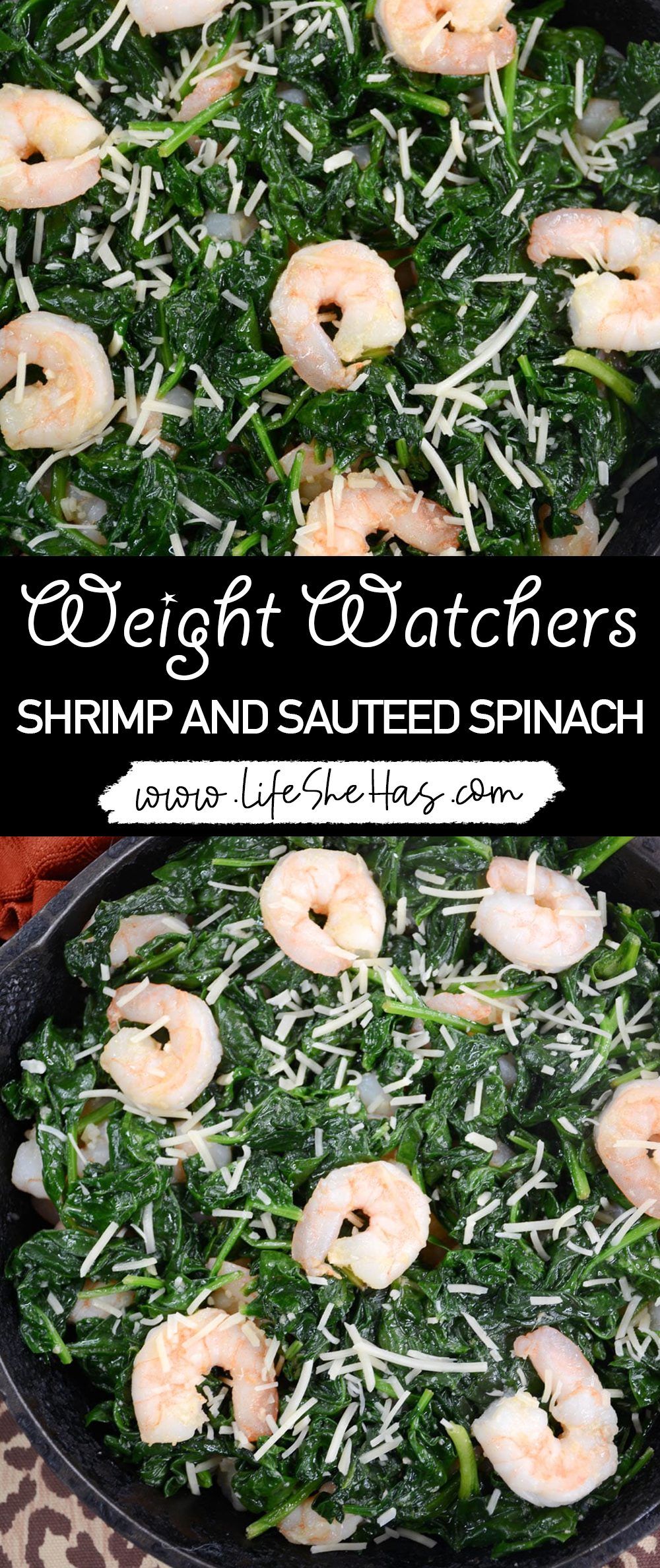 Weight Watchers Shrimp and Sauteed Spinach