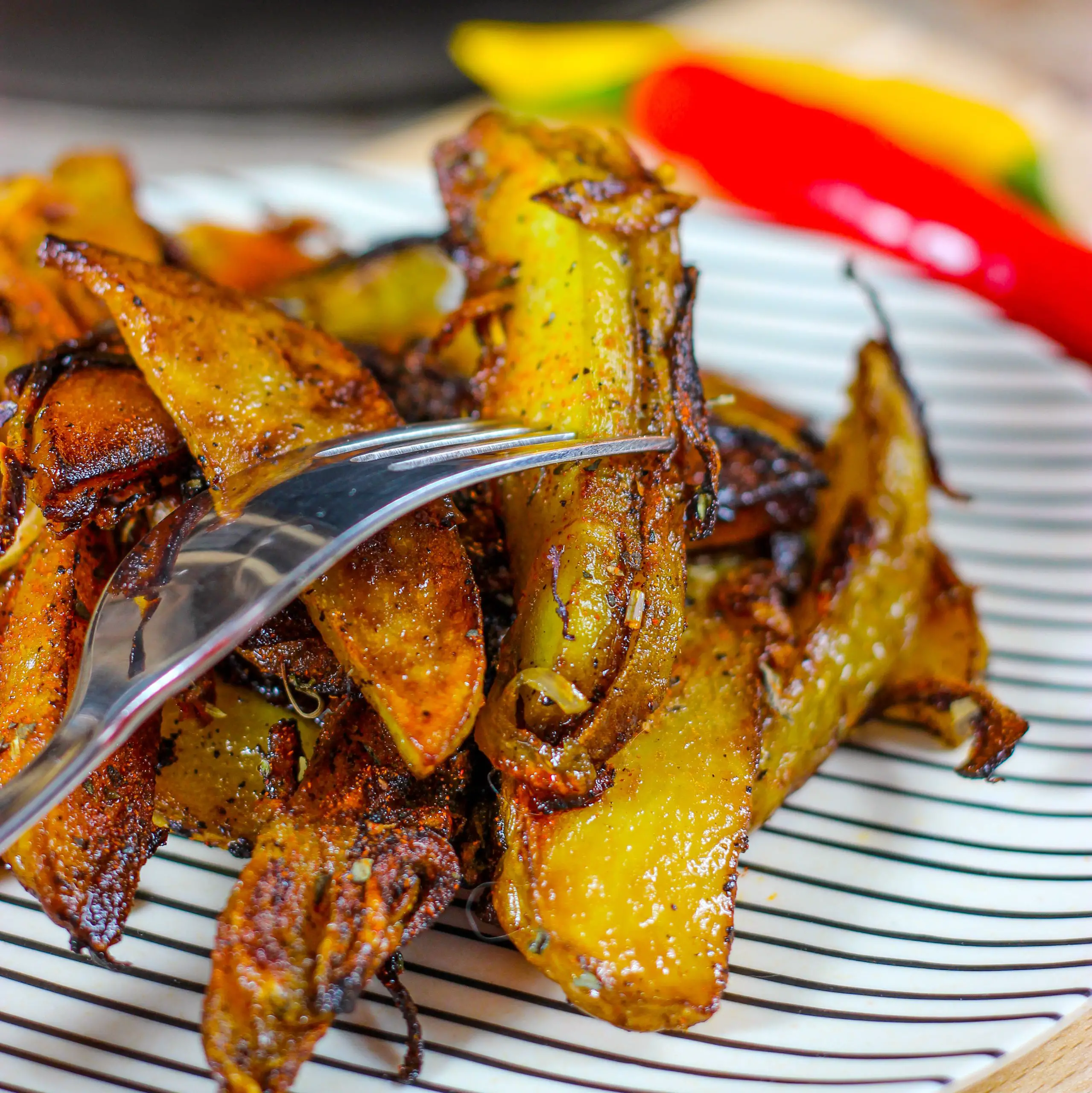 Fried onions and potatoes-image