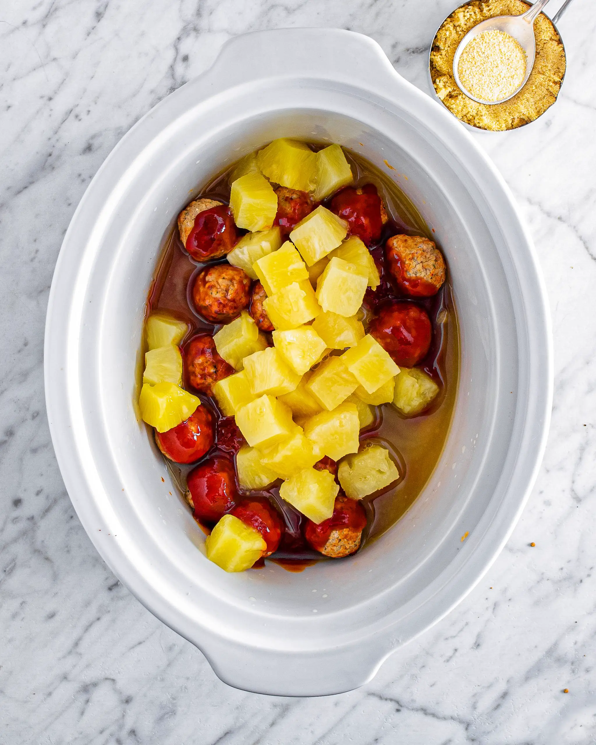 Crockpot Pineapple Barbecue Meatballs Life She Has