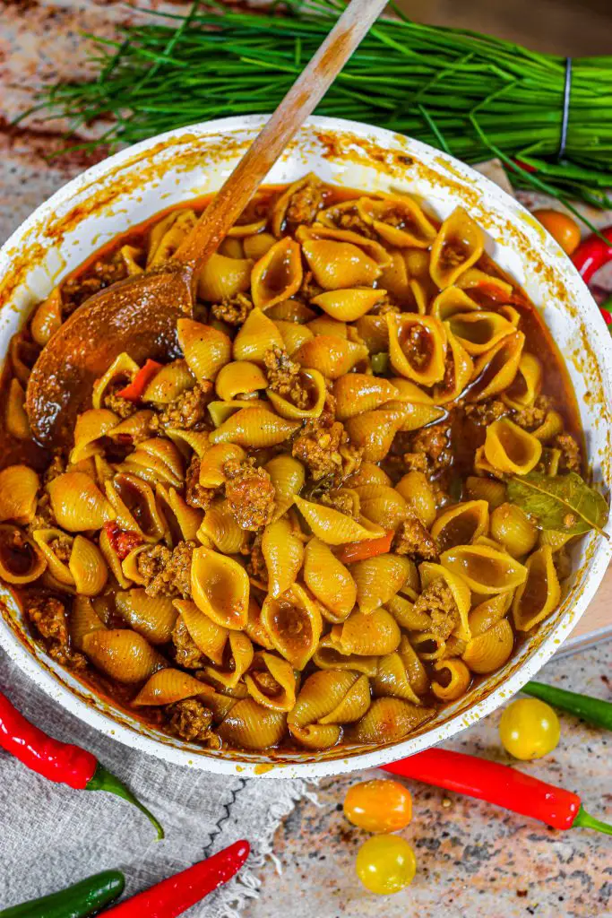 Pasta shells with ground beef 3 683x1024 1